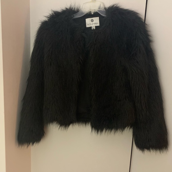 Altuzarra x Target Black Faux Fur Cropped Jacket - Picture 10 of 10